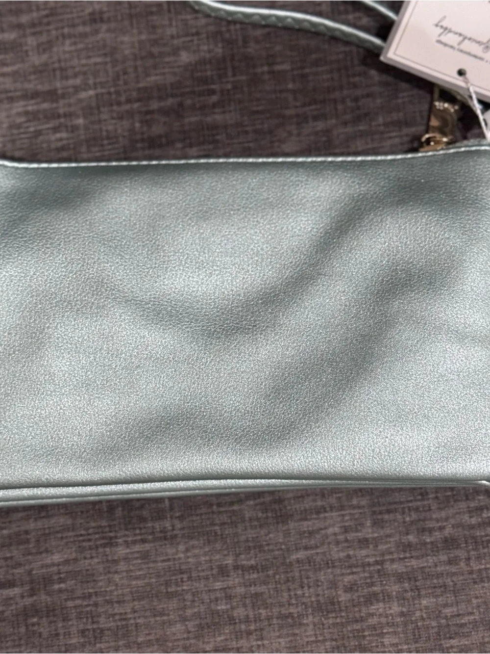 NWT Women's Metallic Light Blue Wristlet Clutch - Brand: